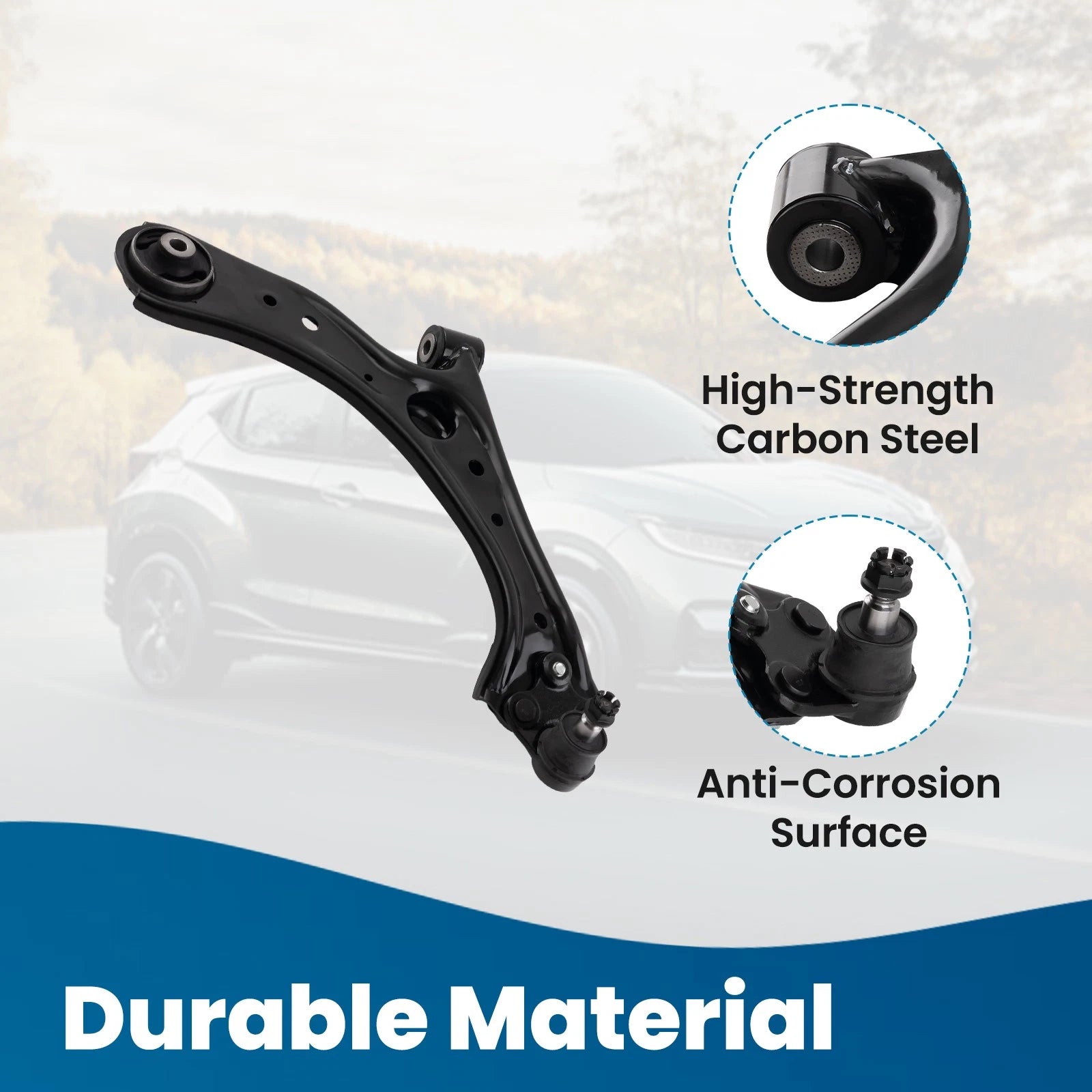 Passenger Front Lower Control Arm w/ Ball Joint for Honda HR-V (2016–2022)
