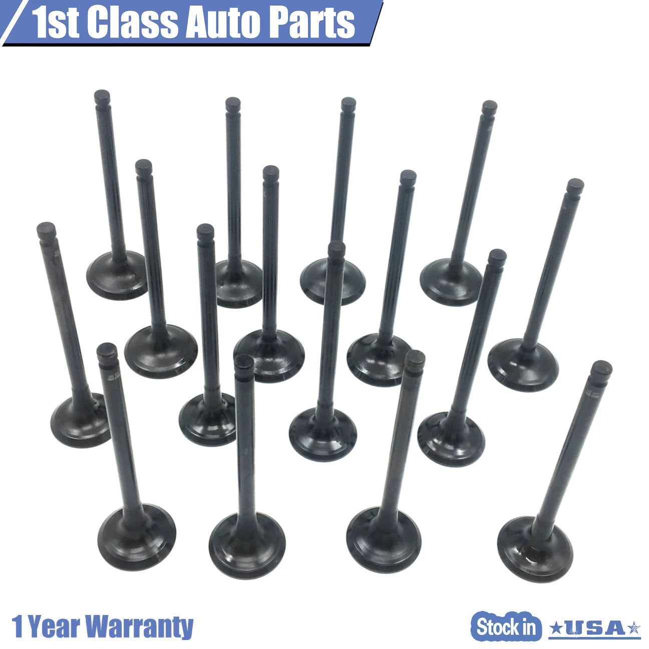 16PCS Exhaust Valve Kit for Mitsubishi Lancer, Kia Optima, Hyundai (1.6–2.0)