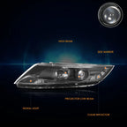 Projector Headlights for Kia Optima (2011–2013) OE Style Black Housing