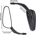 Black Rearview Mirrors for Harley Touring, Glide, Softail, Dyna