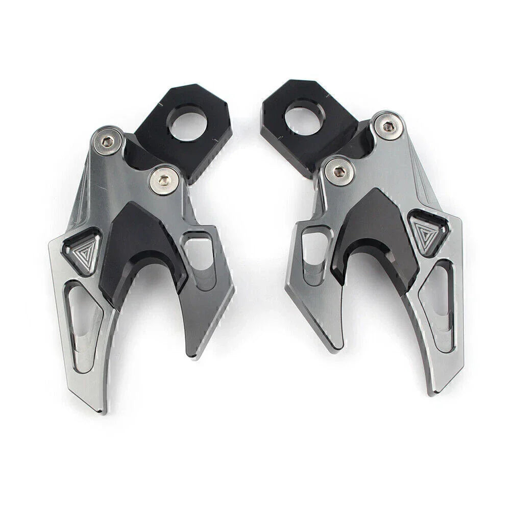 Grey CNC Rear Fork Chain Adjuster for Honda CB650F (2014-2018)