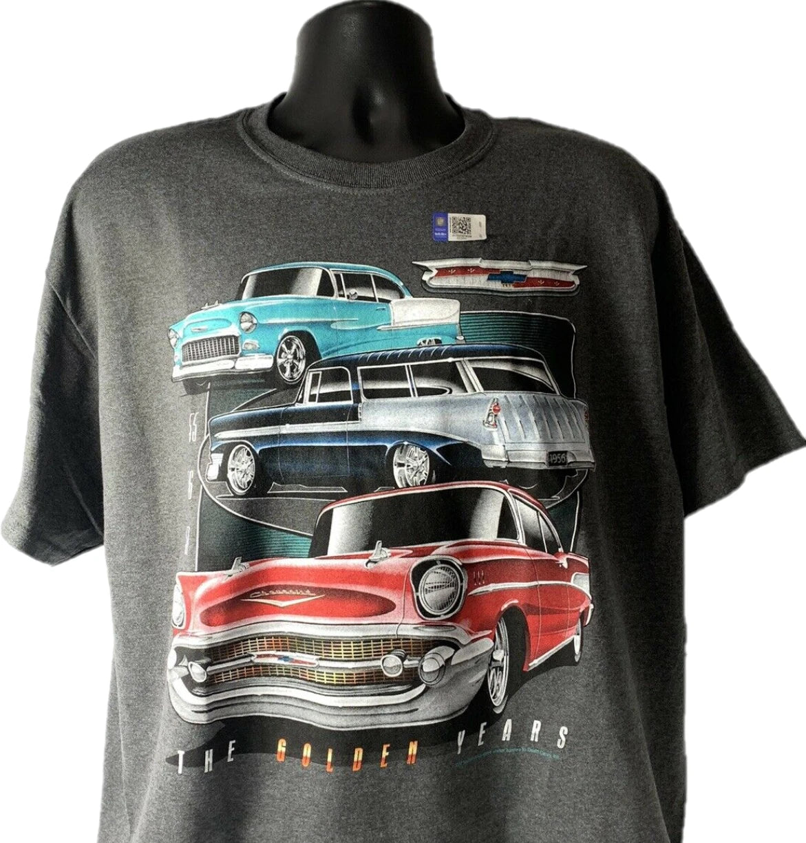 Chevrolet Tri-5 T-Shirt Gray Bel Air for Chevrolet (1955–1957)