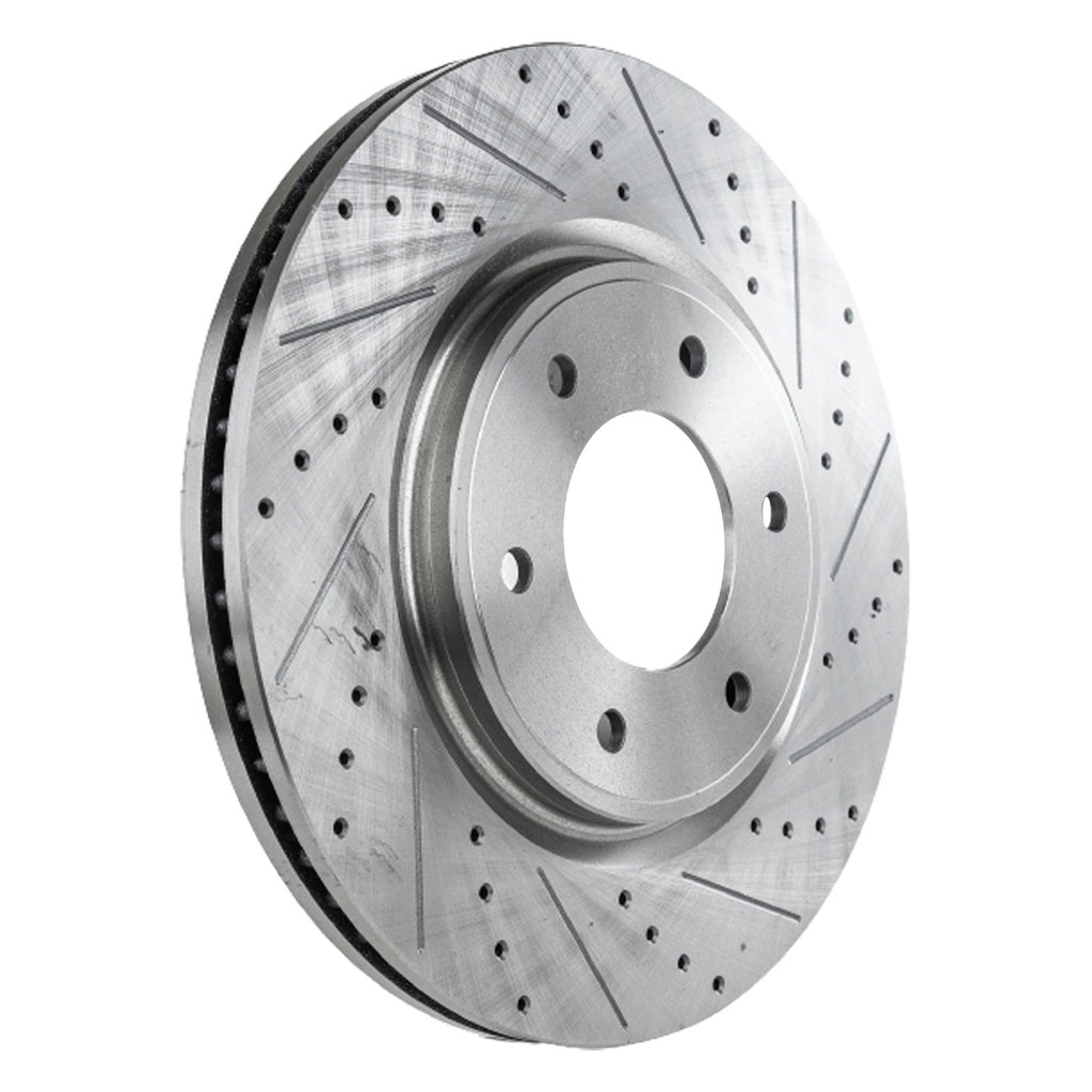 Front Brake Disc and Pad Kit for Nissan Titan (2008–2022) Cross-drilled Slotted