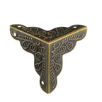 8Pcs Antique Brass Corner Protectors for Furniture Jewelry Box Desk Edge