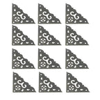 12pc Antique Bronze Corner Protectors for Scrapbook Album Edge Cover
