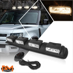 4X4 Off-Road Clear Lens Roof Top Cab Fog Light Lamp w/Switch