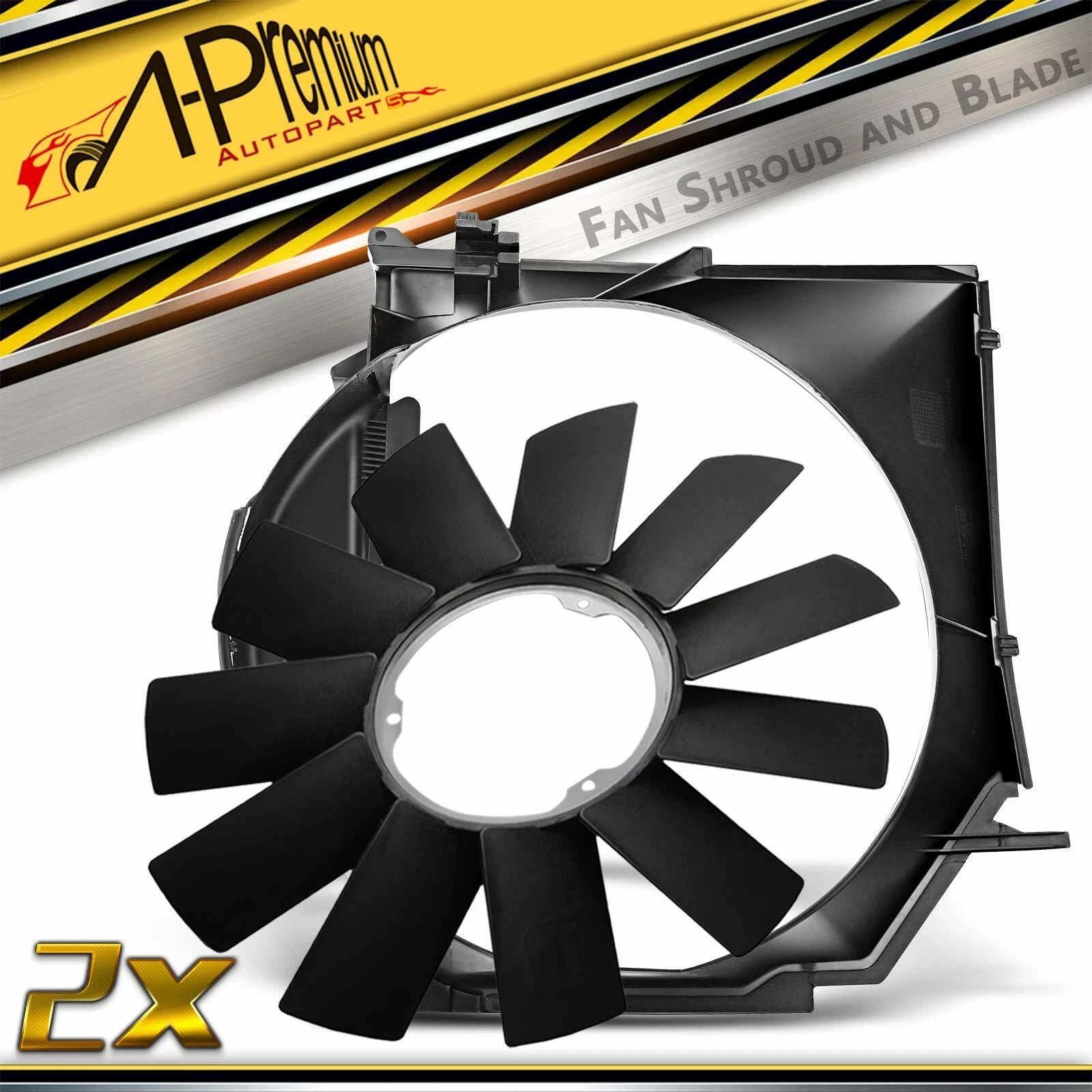 Engine Cooling Fan Shroud & Blade Kit for BMW E46 323Ci 323i 325Ci (1998–2006)