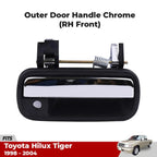 Outer Door Handles Chrome Front RH Fits Toyota Hilux LN147 Pickup 1998-04 D06