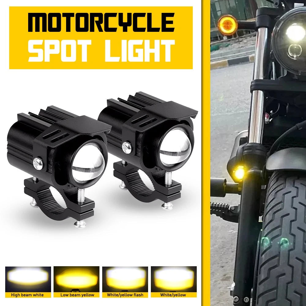 LED Motorcycle Headlight for Make Model  - Dual Color 4-Mode