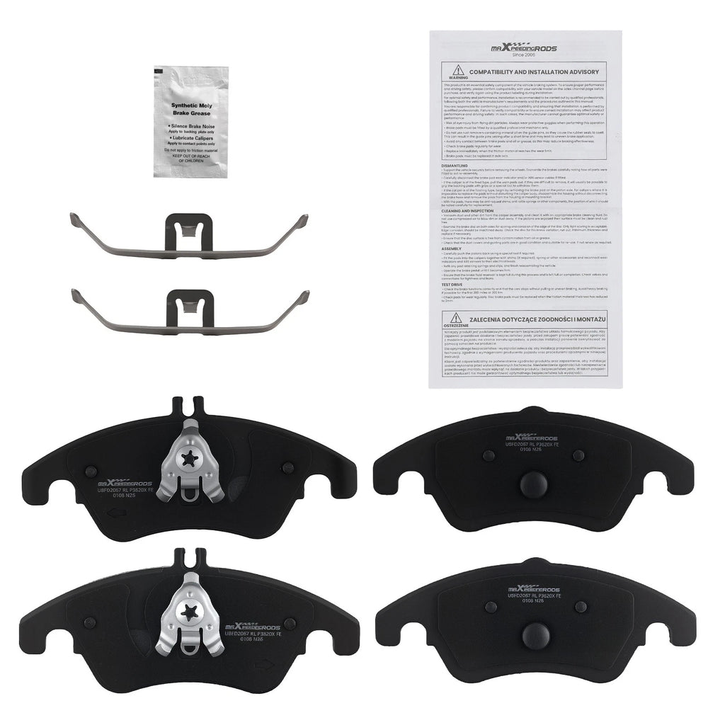 Front Brake Pads Set for Mercedes-Benz C250 (2012–2015), C300 (2013–2014), C350 (2008–2015)