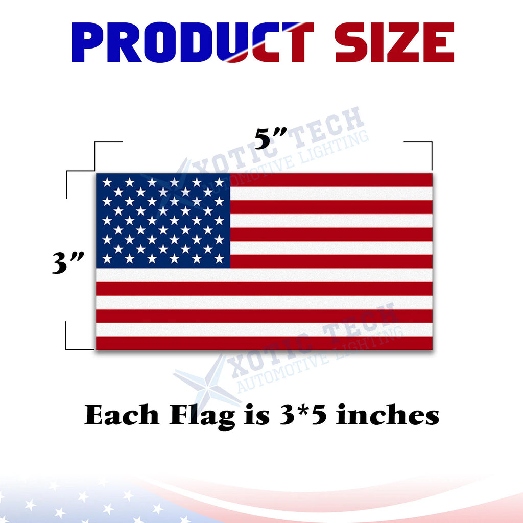 American Flag Window Decal Vinyl Car Decals for 3" x 5" (Static Cling)