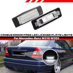 2X LED License Plate Light for Mercedes W210 E Class (1996–2002) W202 (1997–2000)