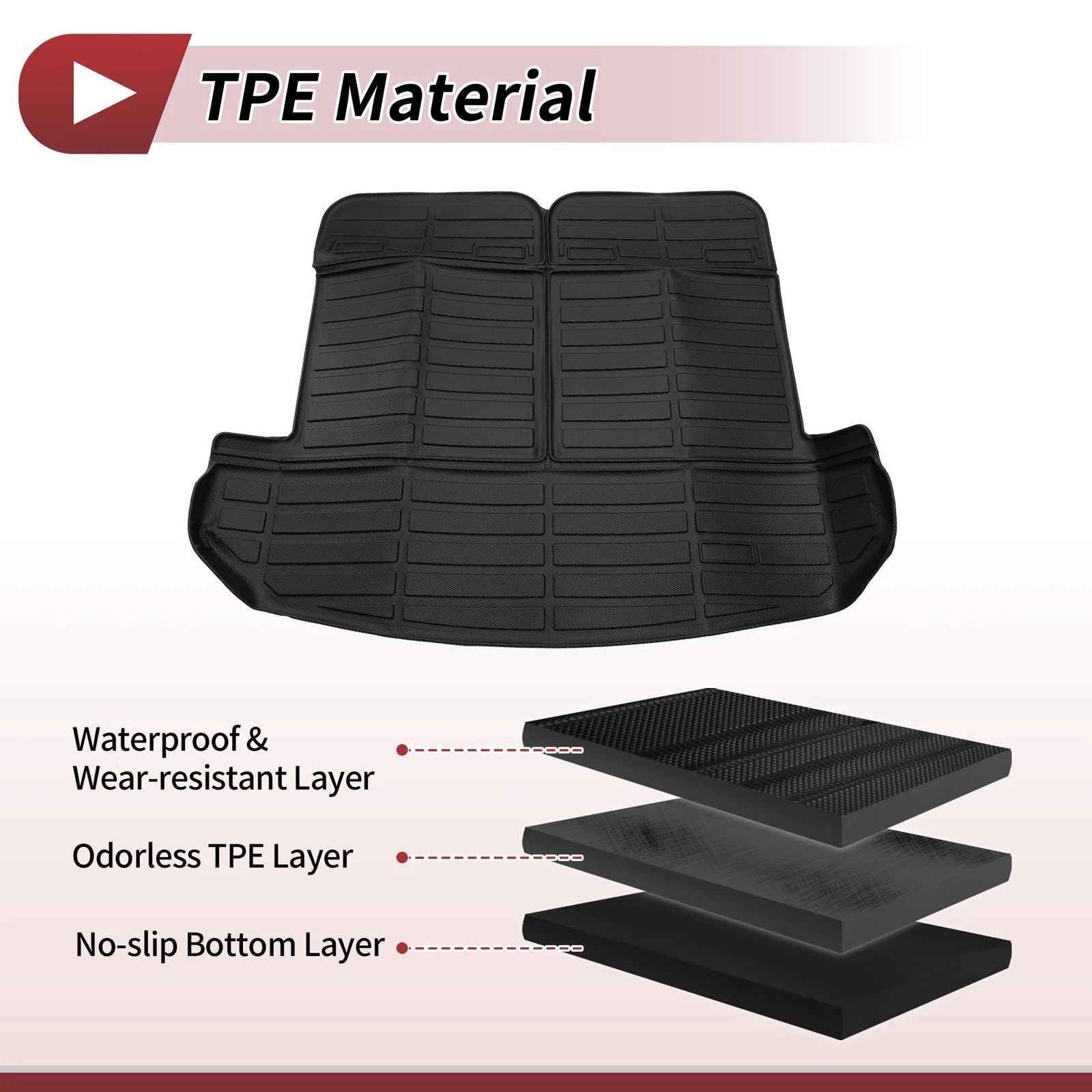 Trunk Mat for Kia Sorento (2021–2025) TPE Cargo Liner Black