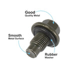 2 Pcs M14 x 1.5 Oil Drain Plug Screw with Seal Ring for Ford 