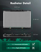 Radiator for Honda CR-V 2002–2006, Element 2003–2006 2.4L (Part #2443)