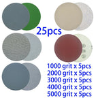 25pcs Sanding Discs for Sander (1000-5000 Grit)