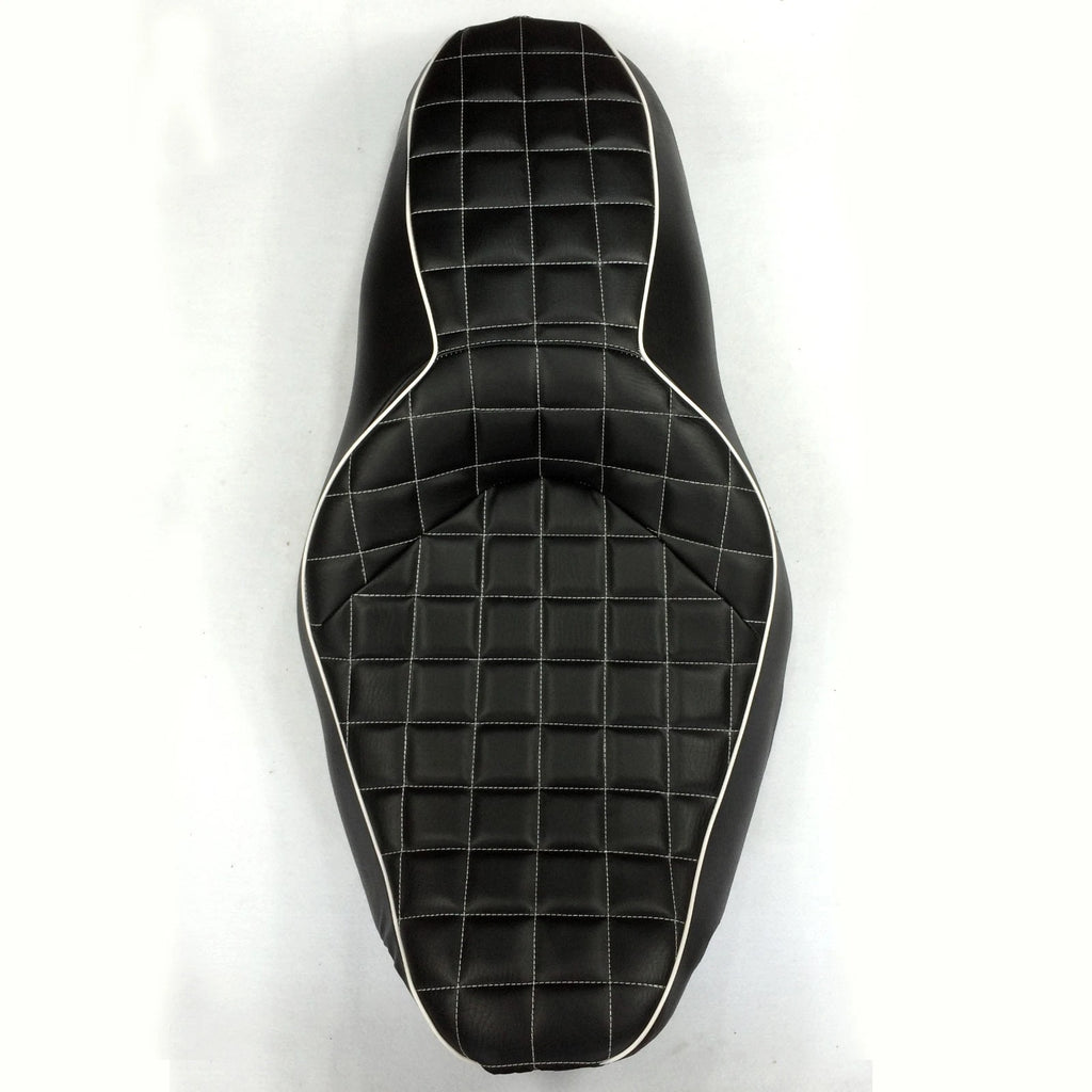 Custom 2-Up Check Style Seat for Harley FLHR FLHX (2007–2015)