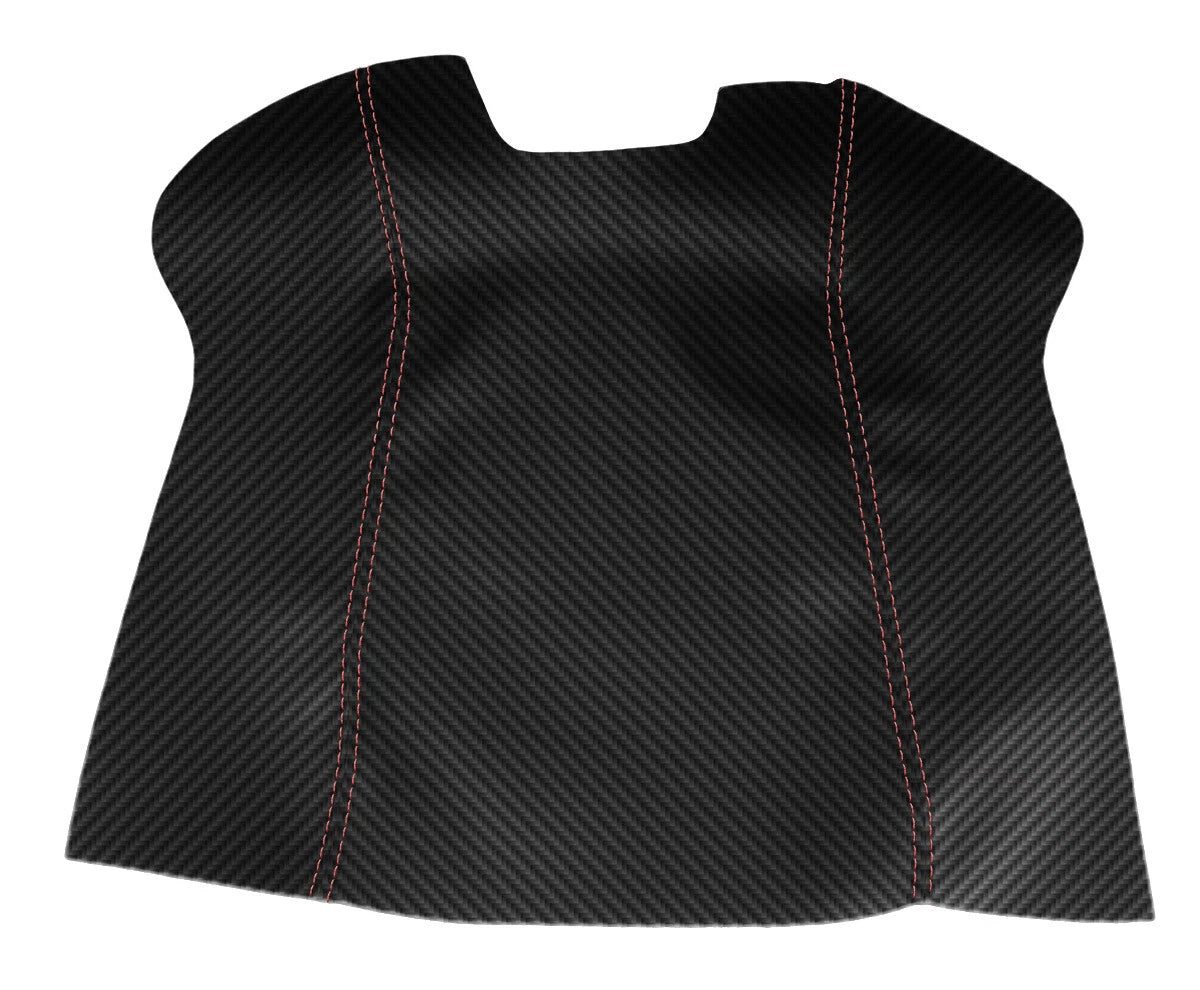 Console Lid Armrest Cover for Ford Super Duty (2011–2016) Carbon Fiber Red Stitch