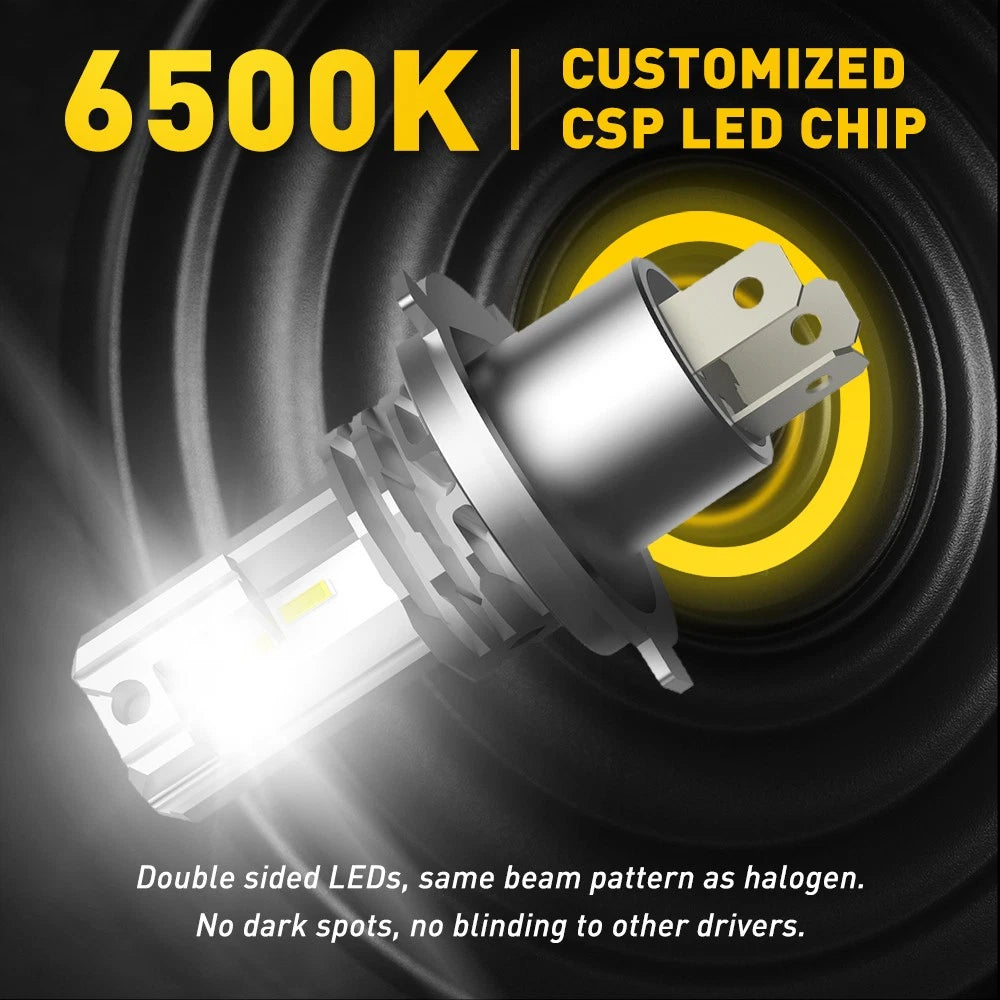 Set of 2 H4 9003 LED Headlight Bulbs for Make Model