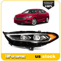 Left Driver Side Full LED Black Amber Headlight for Ford Fusion (2017–2020)