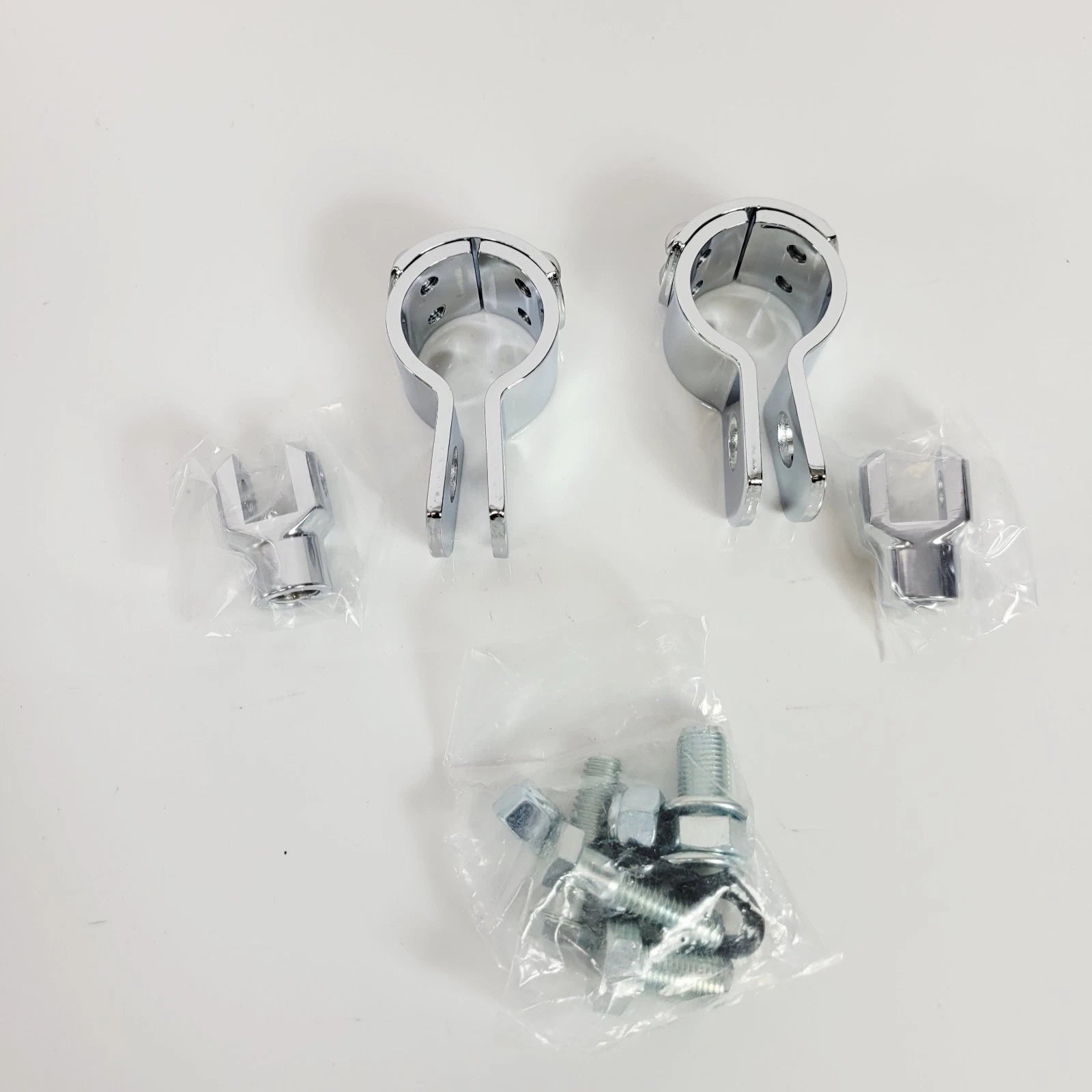 Pair of Chrome Guard Footpeg Mounts for Harley-Davidson (1998–Present) 50964-98