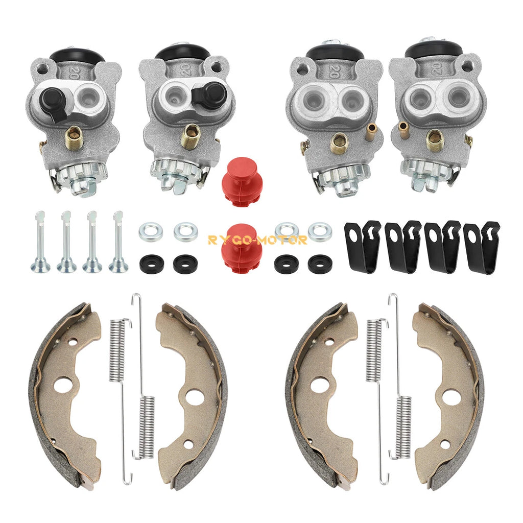 4X Front Brake Wheel Cylinders & Shoes Kit for Honda Foreman 450 (2000–2006)