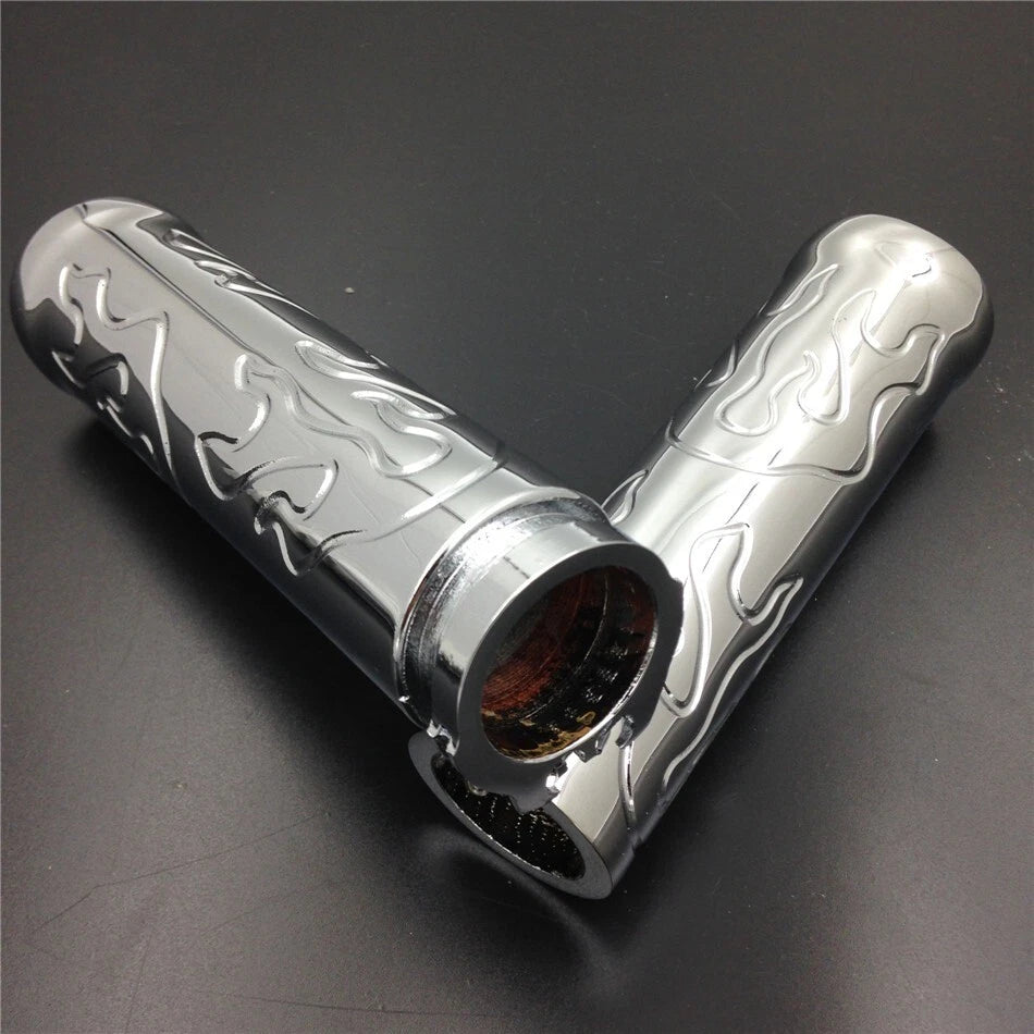 Flame 7/8" 22mm Hand Grip for Honda Shadow 750 Spirit Aero ACE/Suzuki GSXR600 (–)