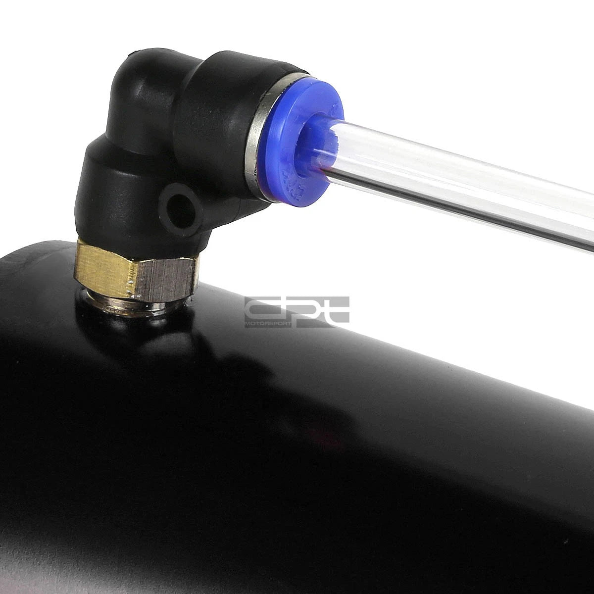Billet Aluminum Round Black Engine Oil Catch Tank Reservoir for