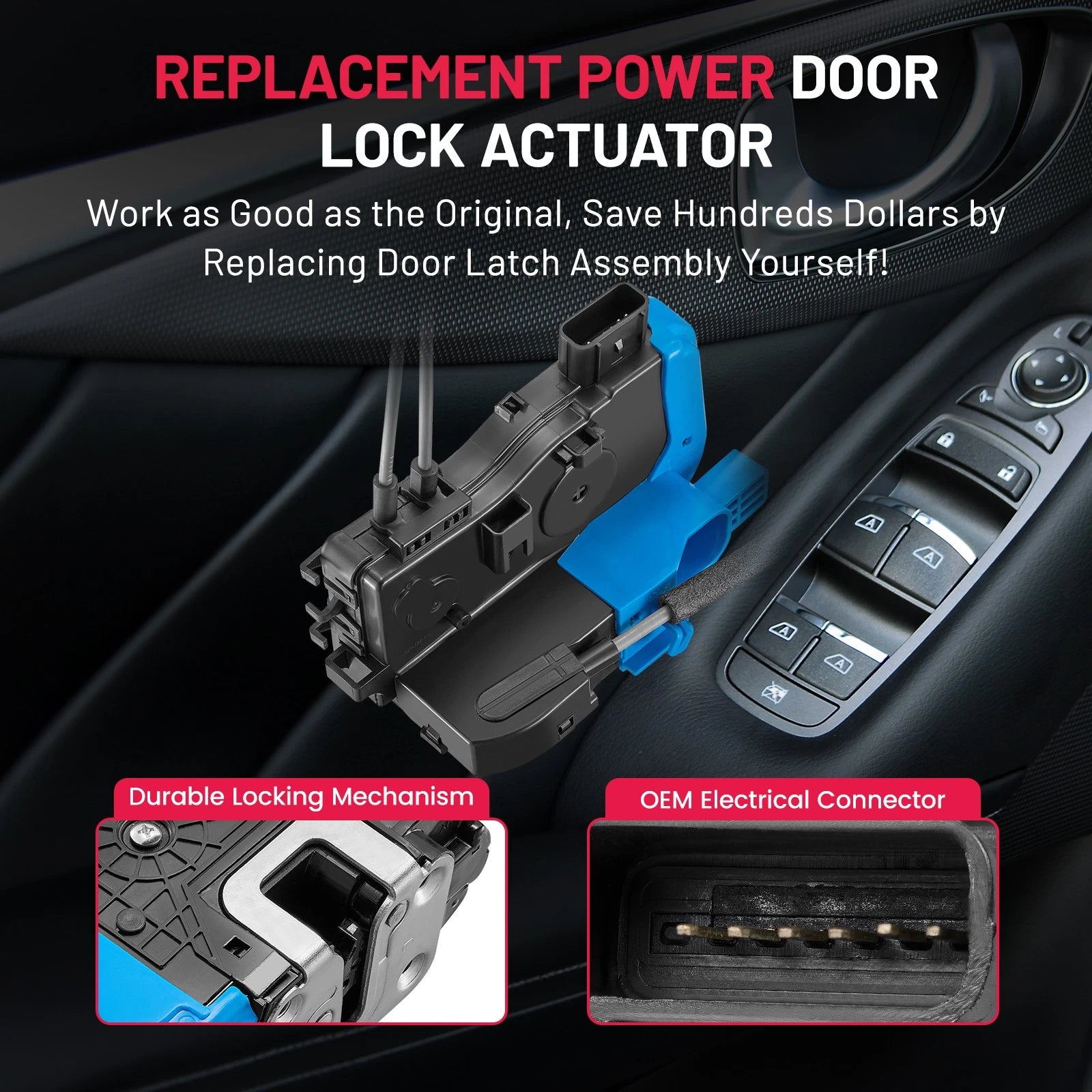 Front Left Door Lock Actuator for Hyundai Veloster (2012–2017) 813102V000