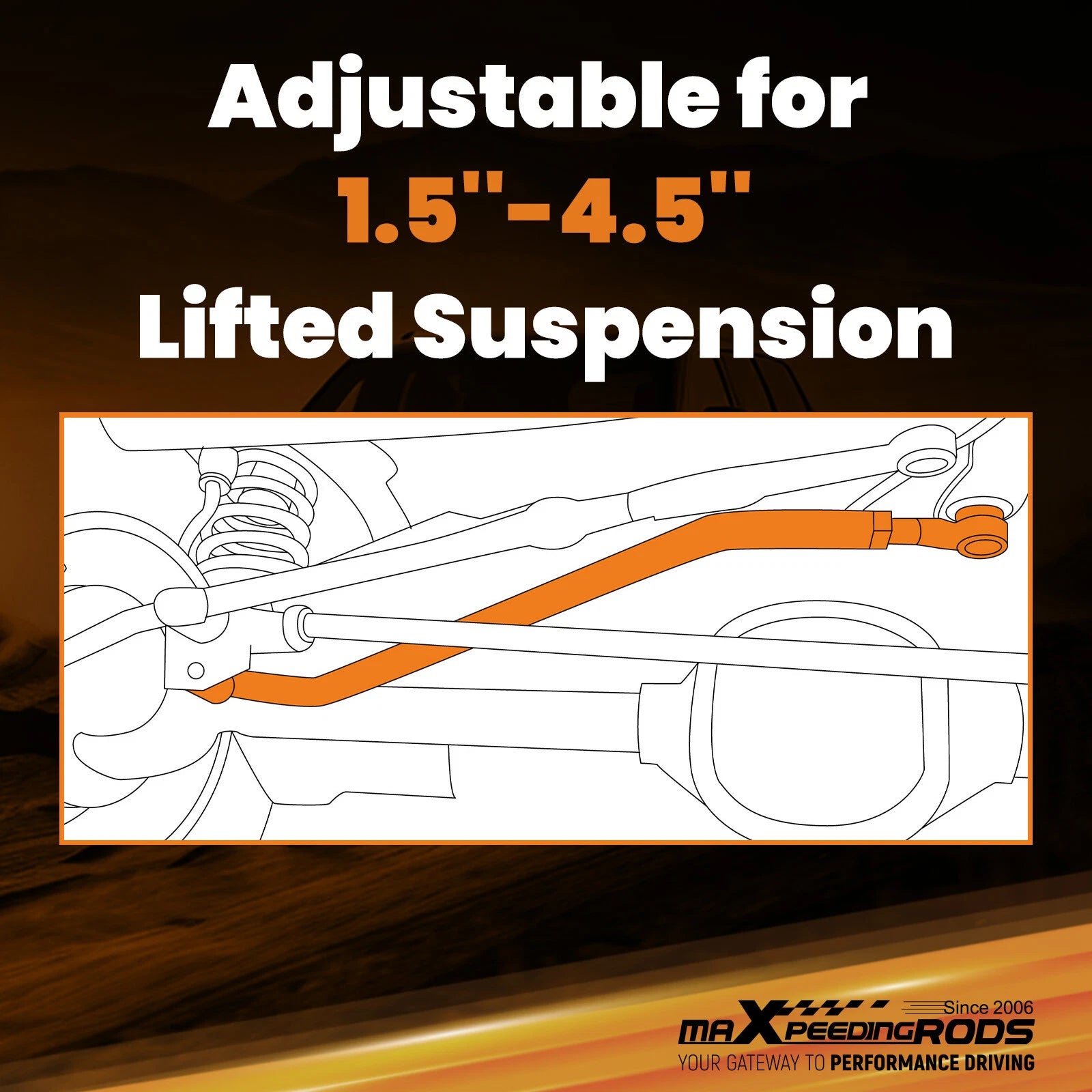 Adjustable Front Panhard Bar for Jeep Cherokee XJ Wrangler TJ (1984–2001)