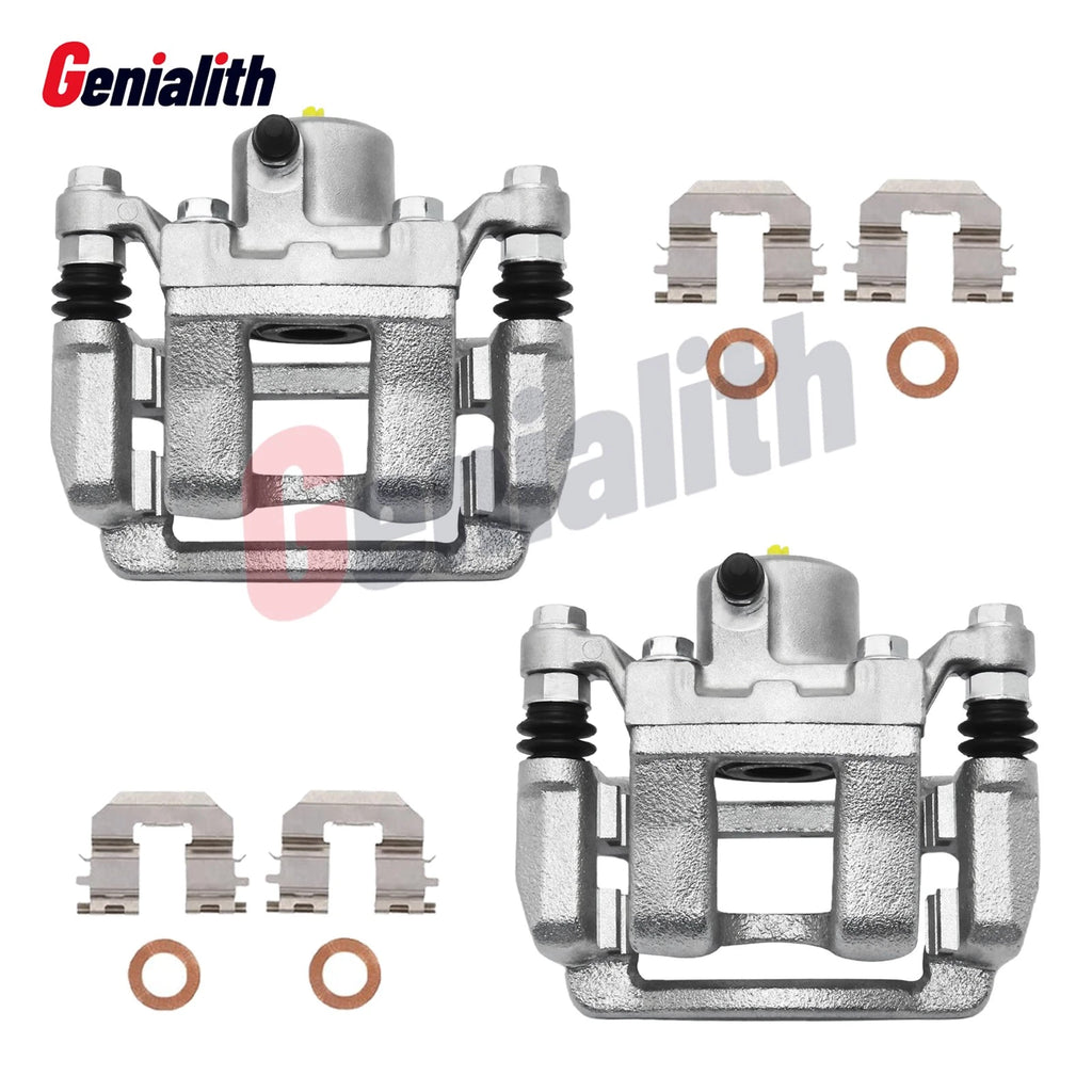 Pair Rear Brake Calipers with Brackets for Hyundai Sonata Kia Optima (2011–2015)