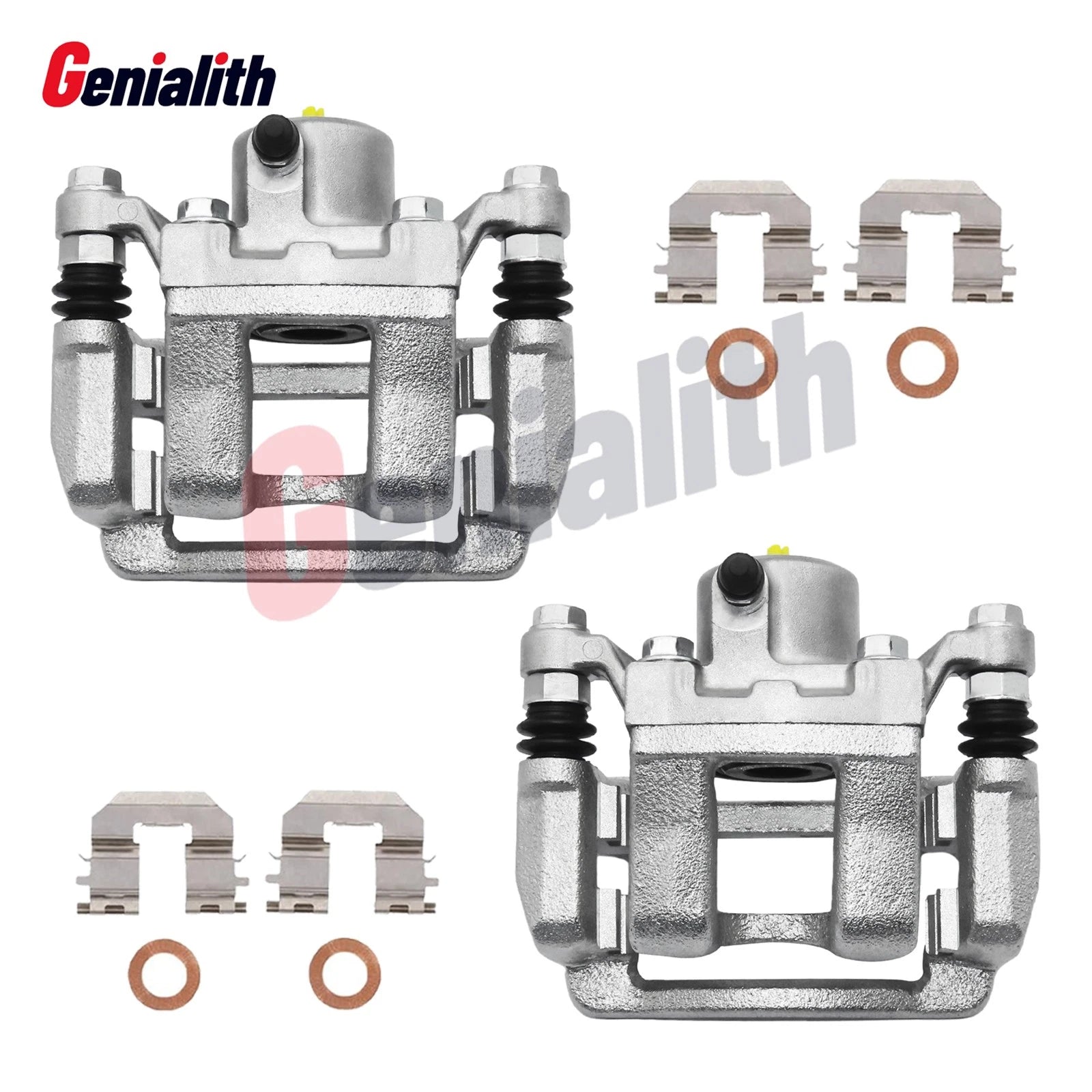 Pair Rear Brake Calipers with Brackets for Hyundai Sonata Kia Optima (2011–2015)