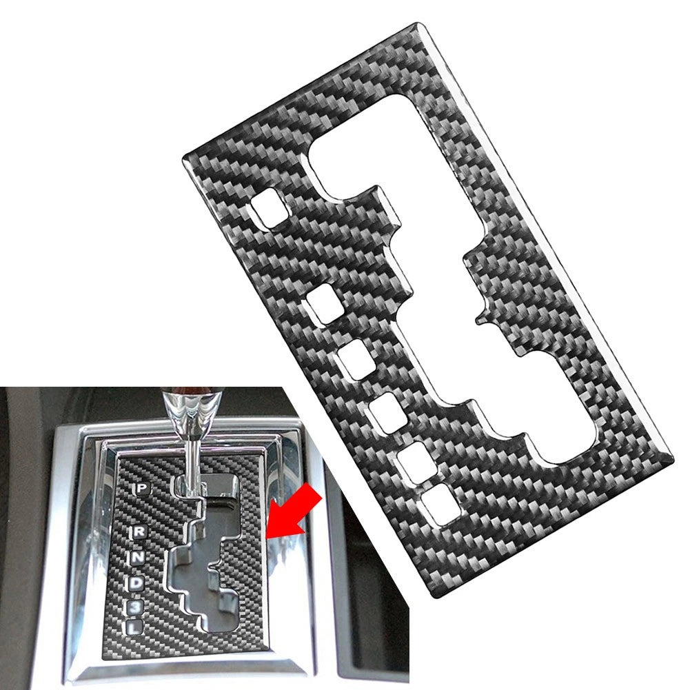 Interior Gear Shift Panel Cover Trim for Chrysler 300 300C (2005–2007) Carbon Black