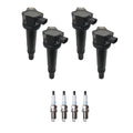 Set of 4 Ignition Coils & Denso Platinum TT Spark Plugs for Accent Rio5 (2006–2011)