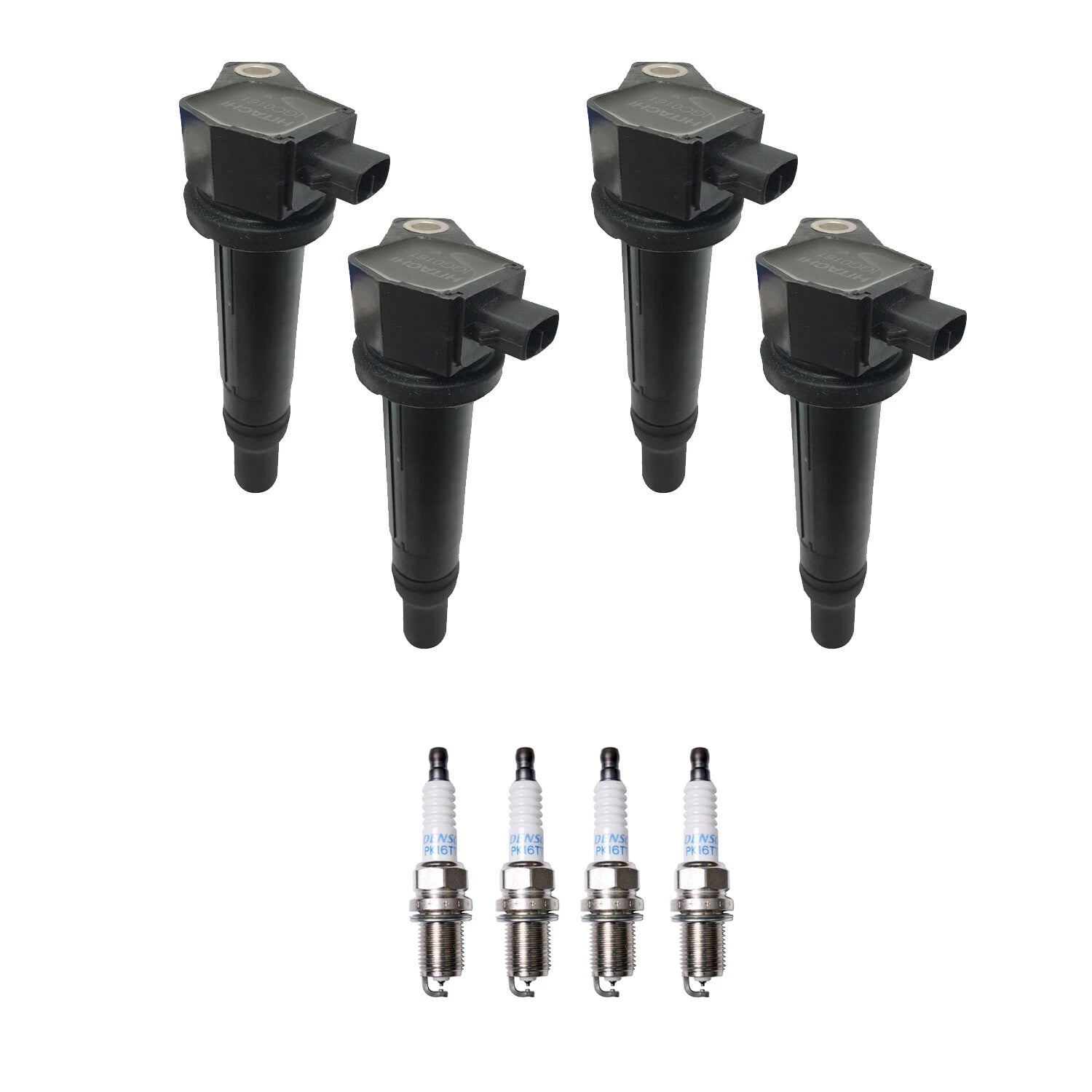 Set of 4 Ignition Coils & Denso Platinum TT Spark Plugs for Accent Rio5 (2006–2011)