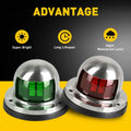 LED Bow Navigation Light for Marine Boat Pontoon (112 Degree)