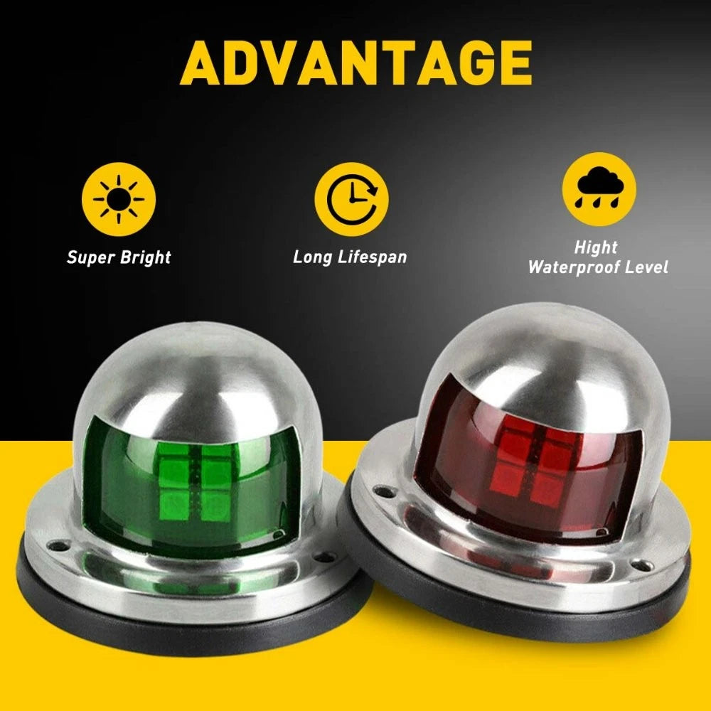 LED Bow Navigation Light for Marine Boat Pontoon (112 Degree)