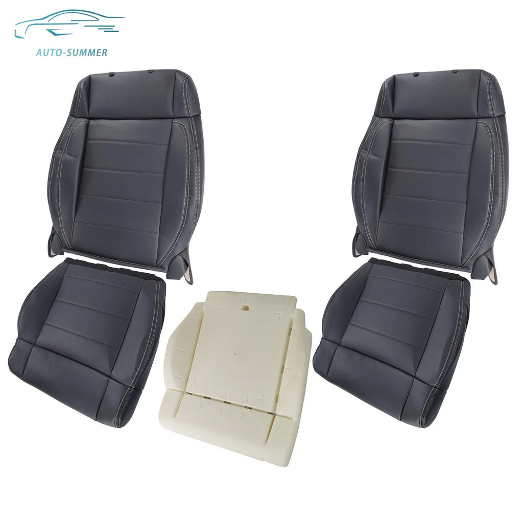 Front Driver Seat Cover Set for Jeep Wrangler (2007–2012) - Black Foam