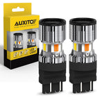 2X Error Free 3157 LED Switchback Turn Signal Bulb for Make Model (YYYY–YYYY)