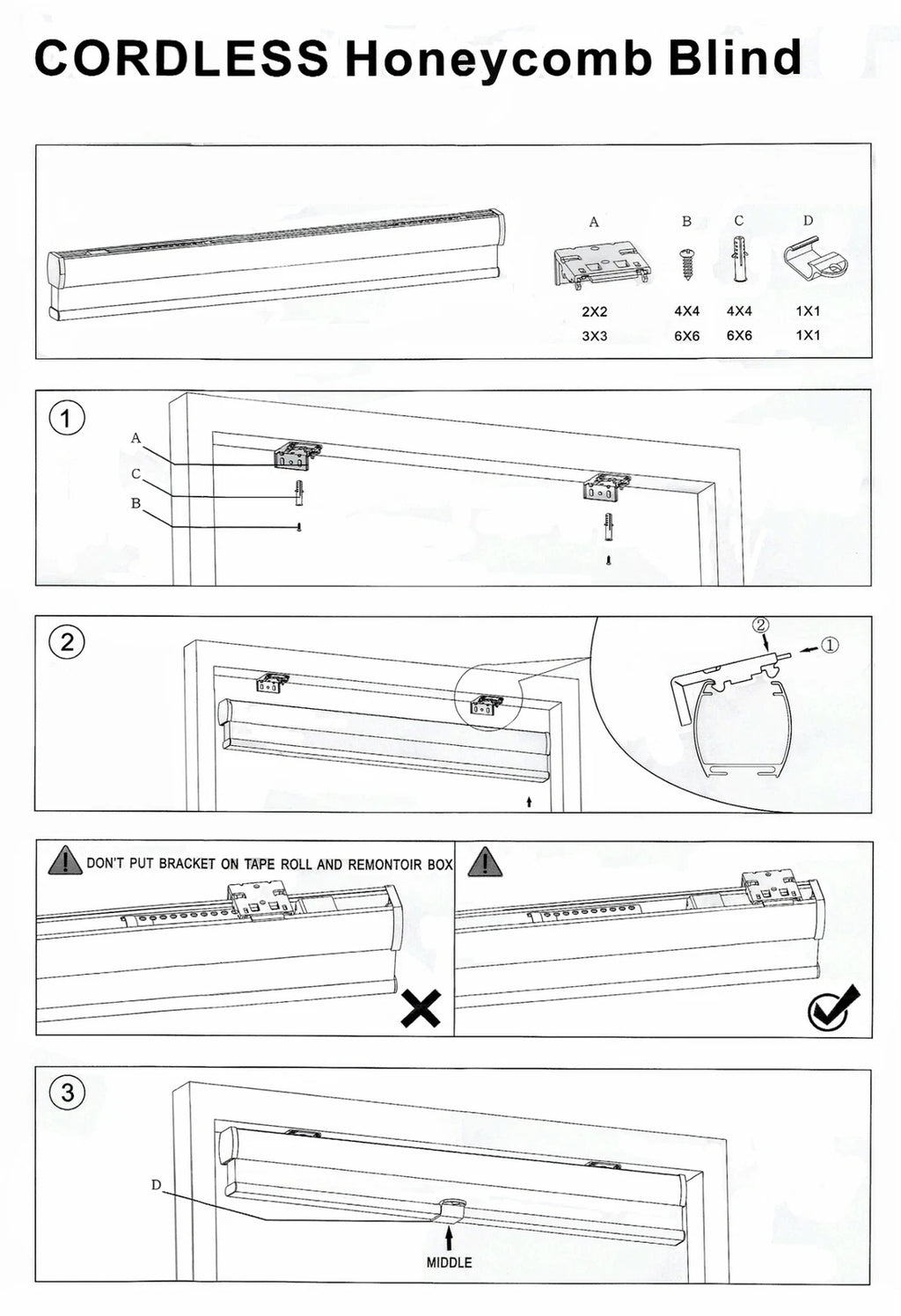 Cordless Cellular Shades for Window (44" W x 48" H)