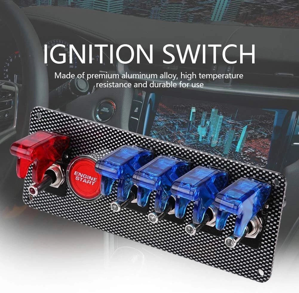 Ignition Switch Panel with LED for Racing Car (12V)