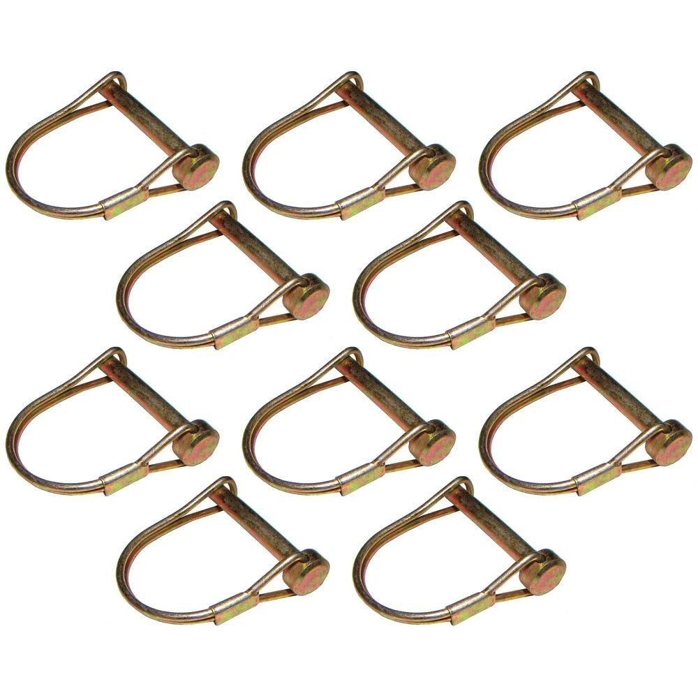 10 pk Round PTO Lock Pin for PTO Shaft (1/4" Diameter, 1.5" Usable Length)