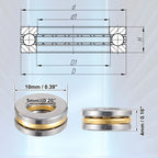 4X Thrust Ball Bearing 5x10x4mm for Car (F5-10M)