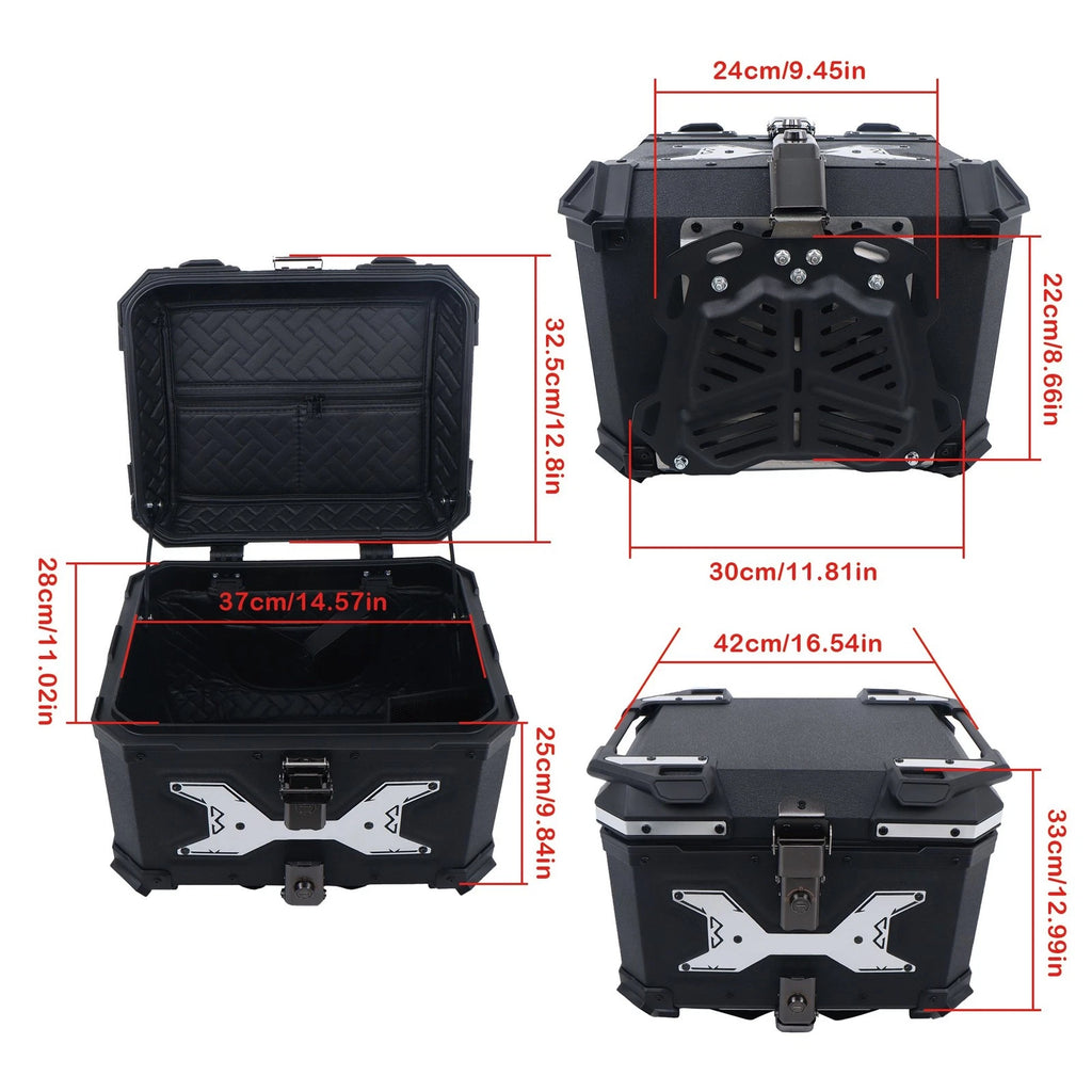 45L Motorcycle Top Case Tail Box for Universal Models (Waterproof)