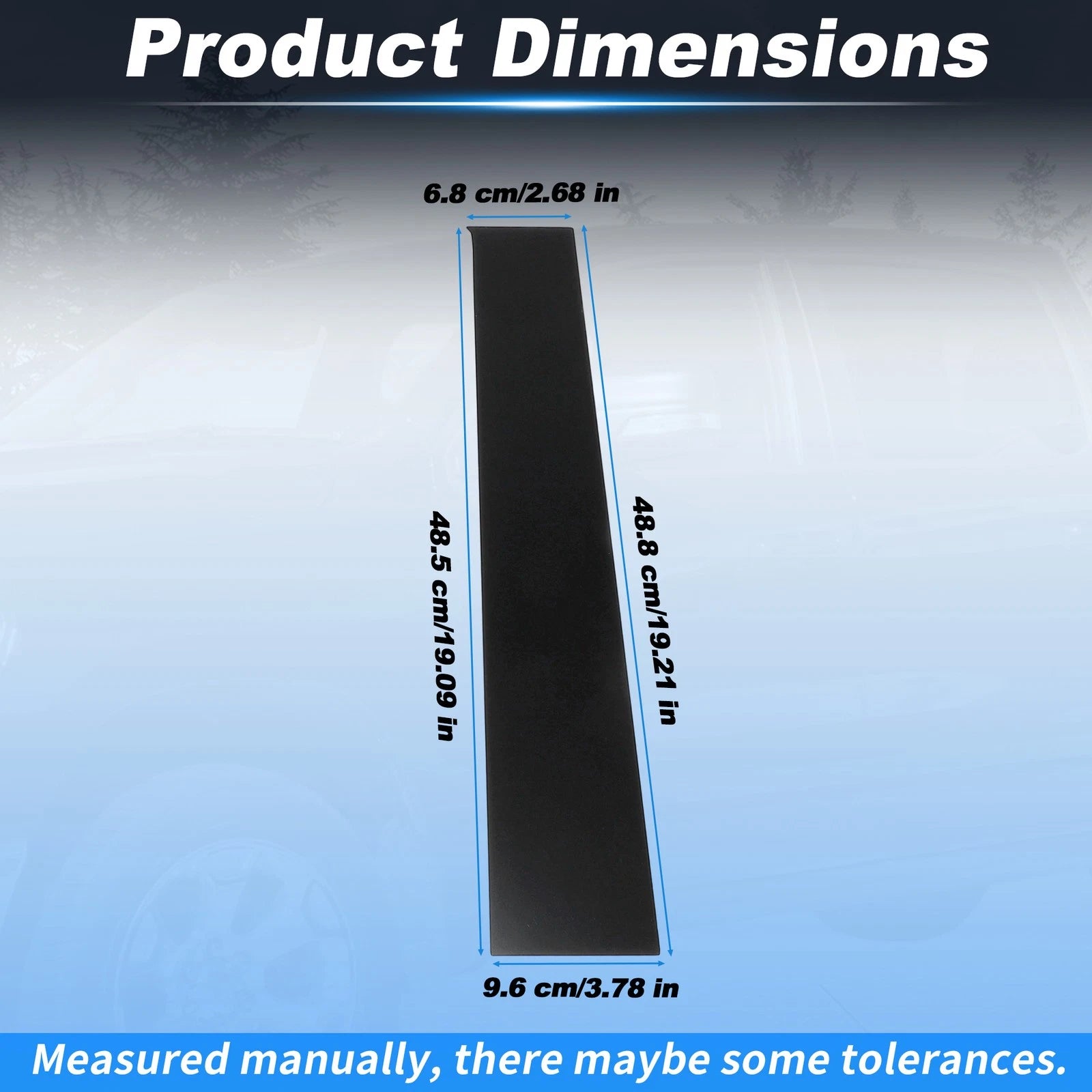 Set of 4 B Pillar Post Trim Panel Covers for Dodge Ram 1500 2500 3500 (2009–2018)