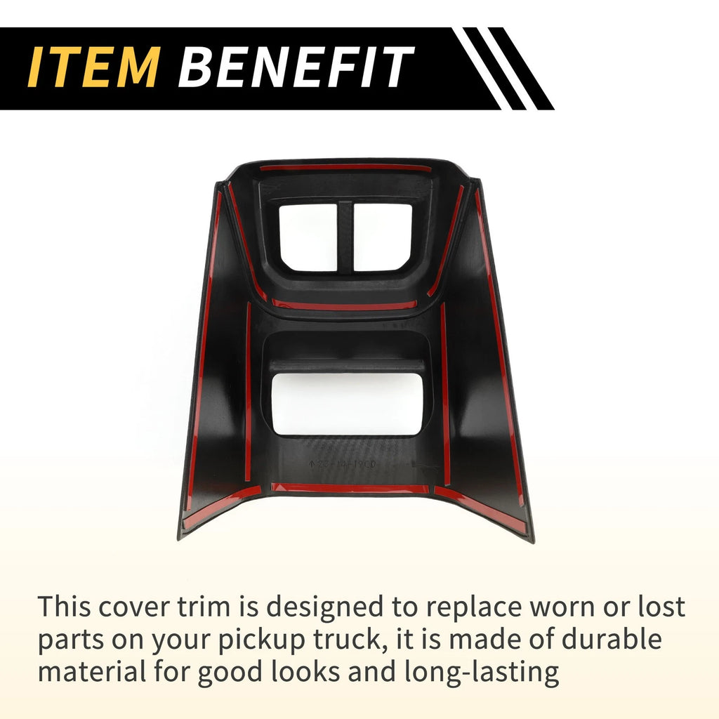 Carbon Fiber Pattern Rear Armrestbox AC Outlet Panel for Ford Ranger (2023–2024)