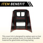 Carbon Fiber Pattern Rear Armrestbox AC Outlet Panel for Ford Ranger (2023–2024)