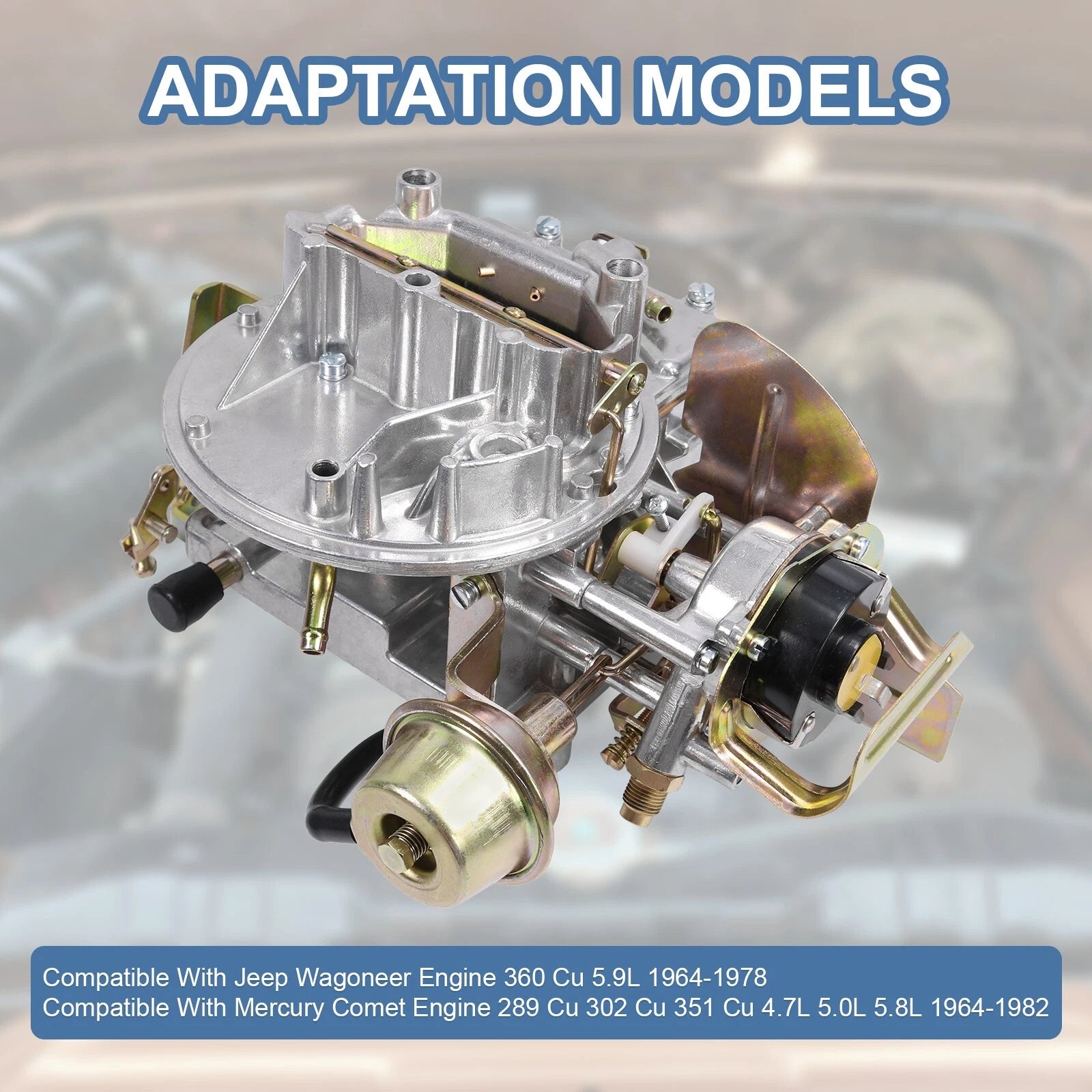Set of 2 Carburetors for Ford 400 302 351 Cu Jeep Engine
