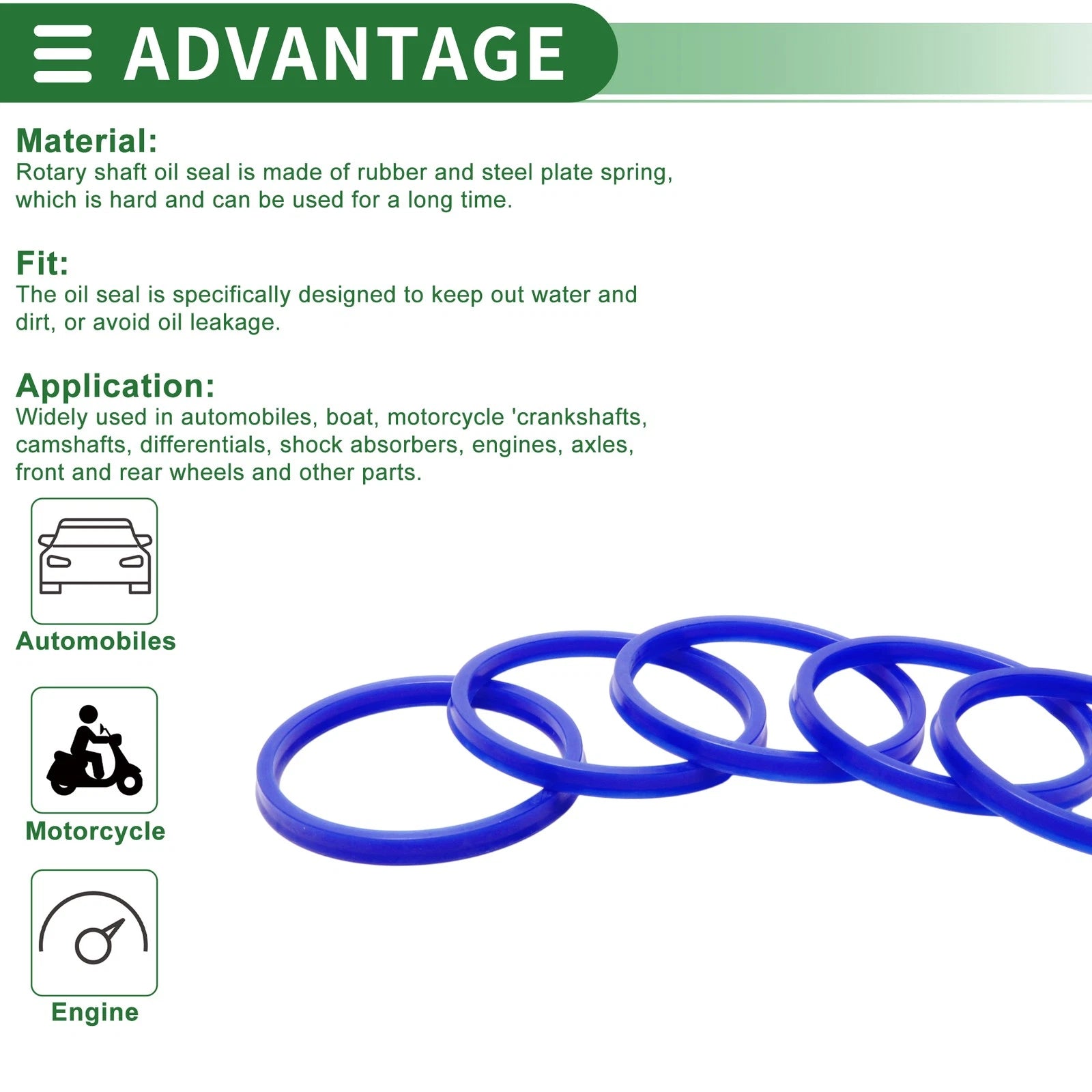 Set of 5 Oil Seal Rotary Shaft Seal 85x95x8mm High Pressure for Various Models