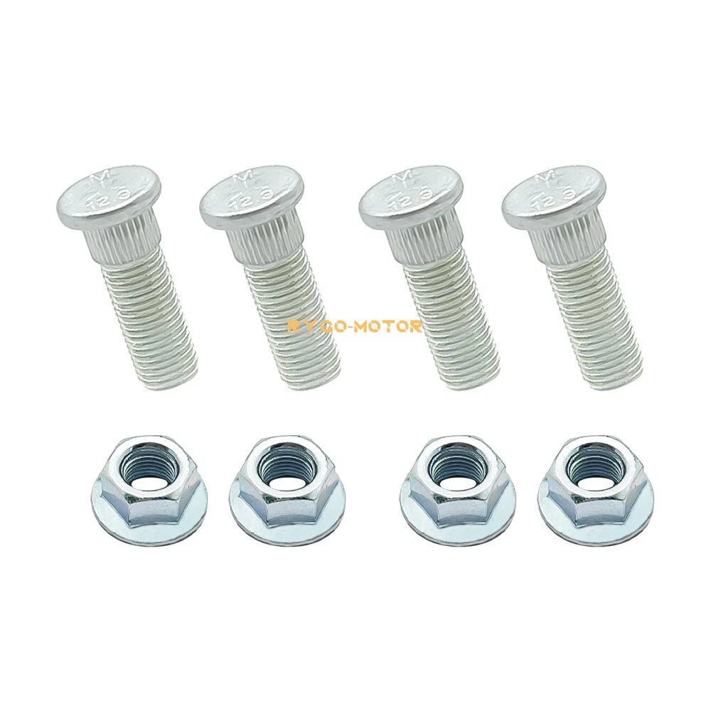 Set of 4 Front Wheel Studs & Nuts 7515513 for Polaris Ranger (2005–2014)